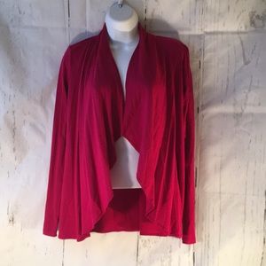 Ann Taylor Magenta Pink Open Front Cardigan Duster Shrug